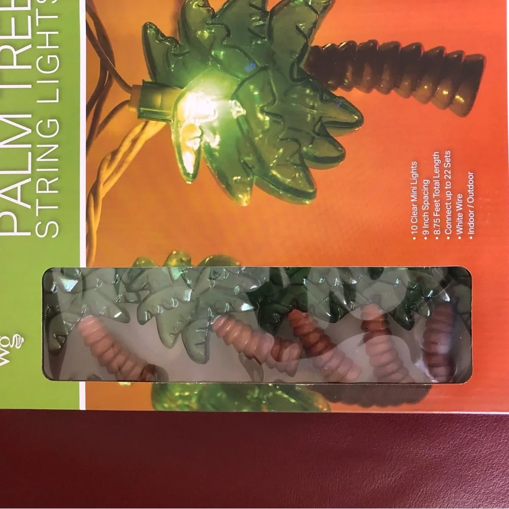 PALM TREES Electric String Lights - Indoor/Outdoor NEW IN BOX